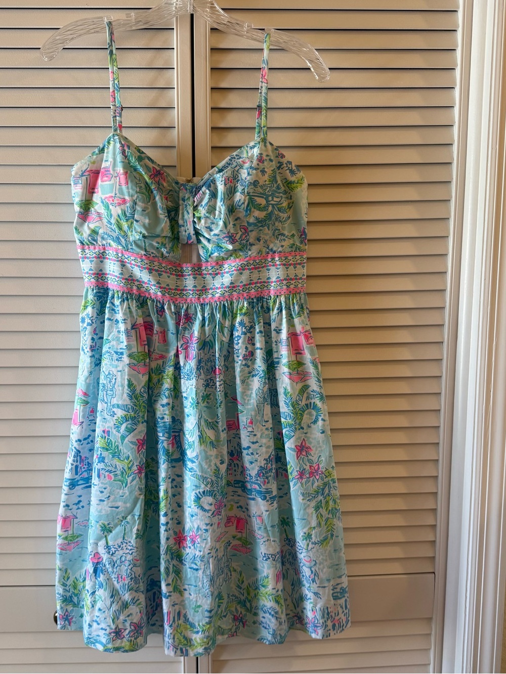 Lilly Pulitzer 🌴 Katlynn Dress “What A Lovely Place” Spaghetti Strap Size 8 - Picture 2 of 15